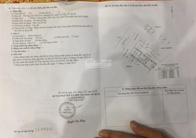 Cho thuê nhà 182 Nguyễn Thái Sơn, Gò Vấp, 8x24m, giá 60 tr/tháng