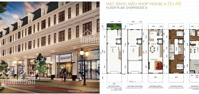Shophouse Song Hành Lakeview City bán lỗ 5x20.8m 1trệt 1lửng 3lầu MT Sông đường 25m2 bán 11.5 tỷ