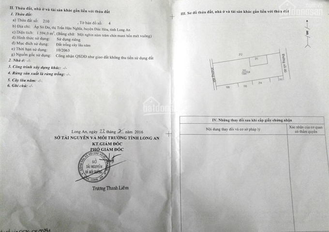 Đất thổ cư và đất vườn thị trấn Hậu Nghĩa , Đức Hòa, Long An