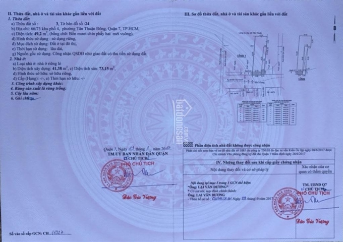 Bán nhà đô thị, tại khu phố 4, phường Tân Thuận Đông, Quận 7, DT: 49m2, 2.4 tỷ, LH: 0903 833 234
