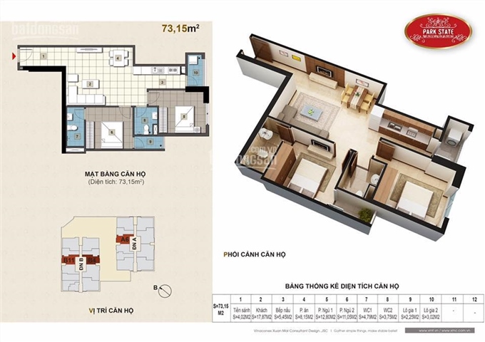 Gia đình cần bán căn hộ 2pn dt 73m2, tại cc Xuân Mai Tower, Tô Hiệu giá 1,6 tỷ. LH: 094.3333.862