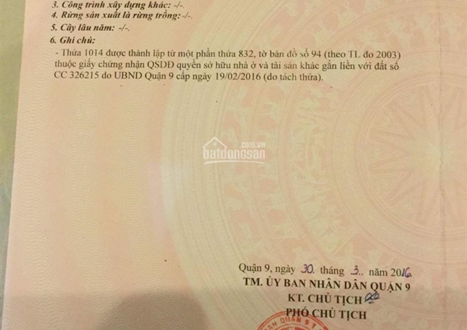 Chính chủ cần bán lô E4 dự án Thái Dương Xanh Đường số 6 Long Bình, Quận 9, LH 01239923905