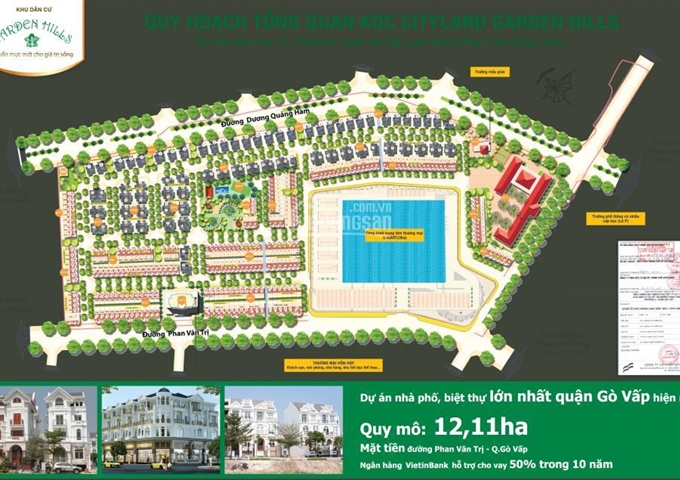 Biệt thự đơn lập Cityland Garden Hills, căn góc 2 mặt tiền, vị trí tuyệt đẹp. LH: 0933666779