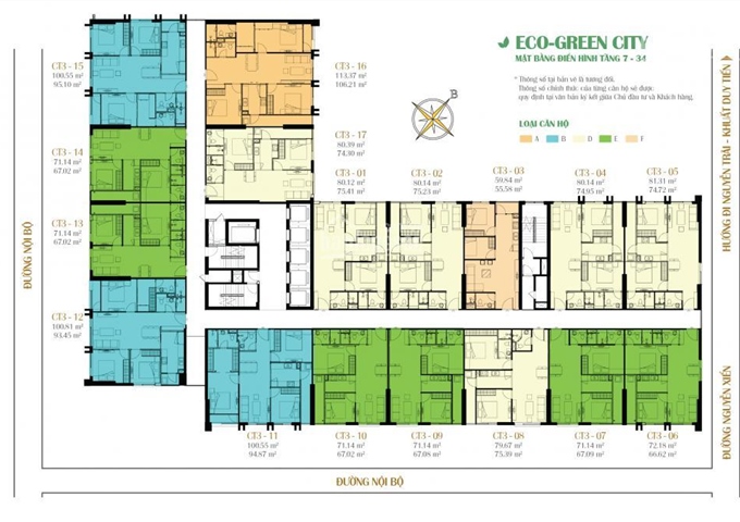 Chính chủ bán gấp căn 1805-CT3 chung cư Eco Green City, DT: 74.54m2, giá: 24 tr/m2: 0936071228