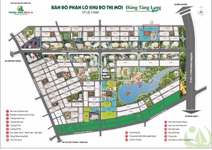 Vị trí đẹp nhất trong khu đô thị Đông Tăng Long, giá gốc chủ đầu tư chỉ từ 18,5tr/m2