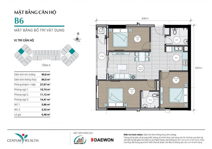 Nhận giữ chỗ ưu tiên 1 CH Centum Wealth q9. LH PKD chủ đầu tư 0938.84.76.86 Hùng