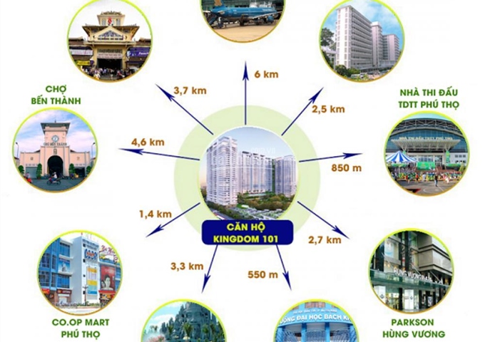 Căn hộ Kingdom 101 đắc địa nhất quận 10, cơ hội cho các nhà đầu tư kiếm tiền, PKD 0898 857493