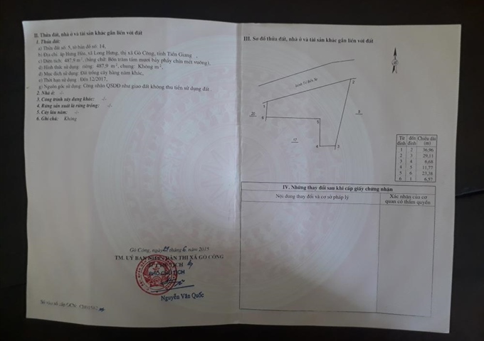 Bán hơn 5 công đất ruộng và gò Long Hưng, TX. Gò Công LH: 0934090689