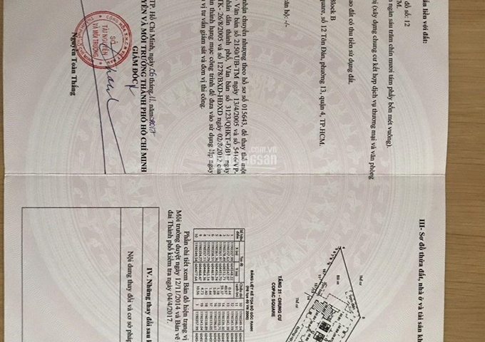 Cần bán gấp căn hộ 20 B2 block B Copac Square, số 12 Tôn Đản, phường 13, quận 4