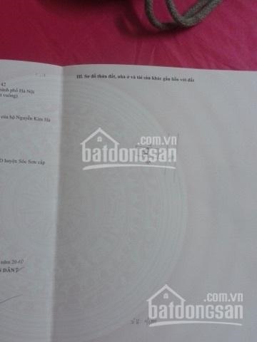 Bán đất thôn Thanh Hà, xã Nam Sơn, huyện Sóc Sơn, Hà Nội, chính chủ 176m2, mặt đường Quốc lộ 35