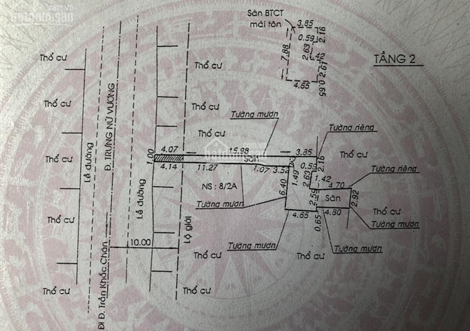 Bán nhà MT chợ Hóc Môn, đường Trưng Nữ Vương