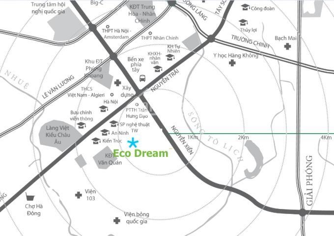 Cần Nhượng lại căn 12A06 chung cư Eco Dream - 300 Nguyễn Xiển, giá 1tỷ2, 0904 037 562