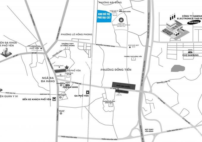 Đất nền khu đô thị Phú Đại Cát - Z131, Ba Hàng, Phổ Yên, Thái Nguyên