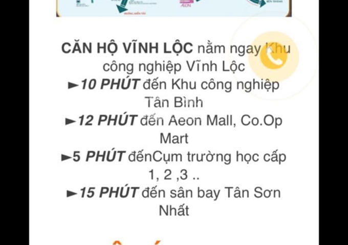Bán căn hộ Bình Chánh KCN Vĩnh Lộc A: Giá 547 triệu/ căn trả góp: 0901 454 178