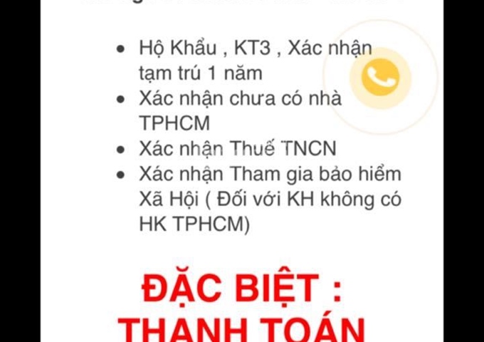 Bán căn hộ Bình Chánh KCN Vĩnh Lộc A: Giá 547 triệu/ căn trả góp: 0901 454 178