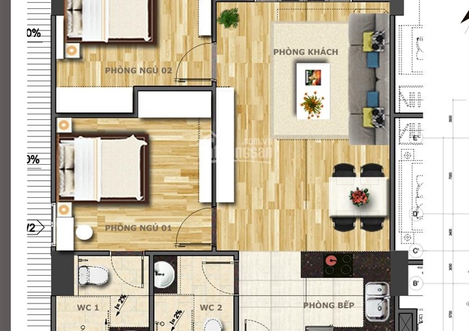 Chính chủ bán CC cao cấp IHome, Gò Vấp, căn góc 2PN 69m2, full nội thất, mới ở 3 tháng