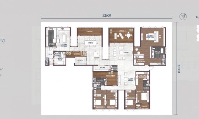 Bán penthouse không thông tầng 445m2 Feliz En Vista Capitaland