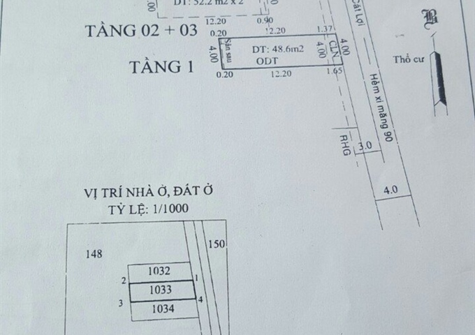 Nhà bán kho A 90/56 Dương Cát Lợi, 2 lầu, 4PN, giá 3.35 tỷ