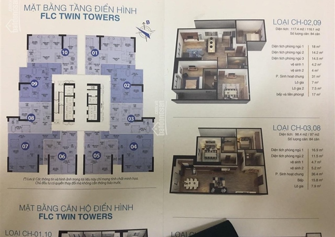 Bán gấp căn hộ cao cấp FLC Twin Towers, số 265 Cầu Giấy, Dịch Vọng, DT 97m2, 116m2, giá rẻ
