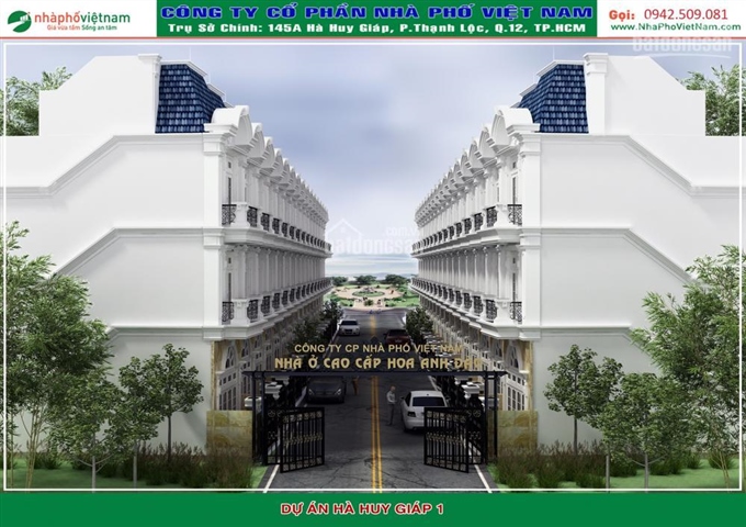 Khu nhà phố Golden City mặt tiền Hà Huy Giáp, đẳng cấp số 1 Q.12