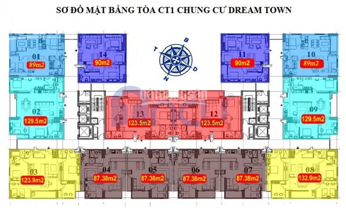 Bán gấp gấp căn hộ 1402 chung cư Coma 6 Tây Mỗ