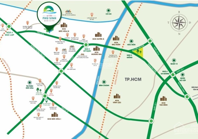 Bán đất thổ cư Mỹ Hạnh Nam, Đức Hòa Thượng, Long An, giá 200 triệu