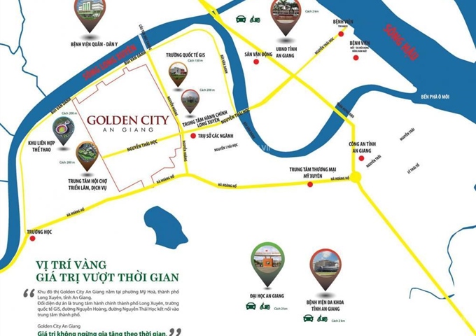 Golden City An Giang - sở hữu đất nền ngay tại trung tâm TP Long Xuyên, chỉ từ 13 triệu/m2