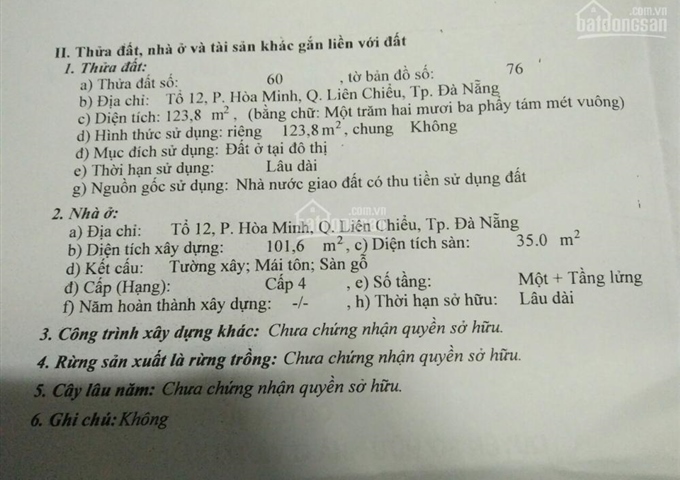 Bán dãy trọ, kiệt 242 Tô Hiệu, Liên Chiểu, Đà Nẵng