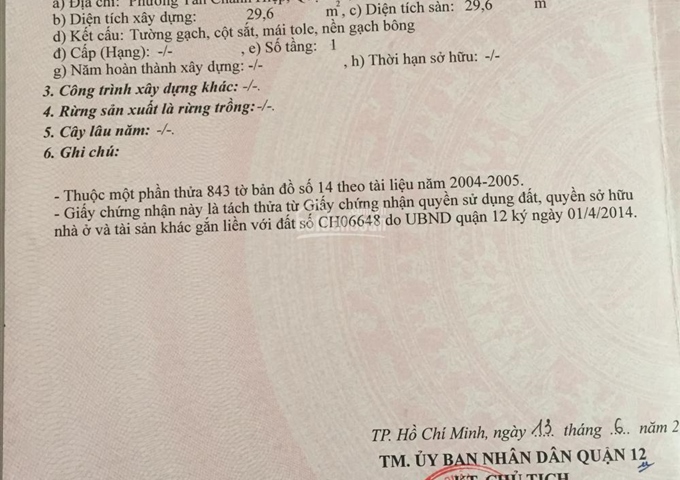 Đất sổ hồng riêng đường Tân Chánh Hiệp 10, Tân Chánh Hiệp, Q. 12, DT 5.5x11m. LH 0983697353 Minh