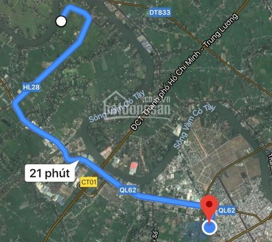 Cần bán hơn 25.000m2 đất ruộng 2 mặt tiền sông vàm cỏ Tây và lộ  4m đá xanh