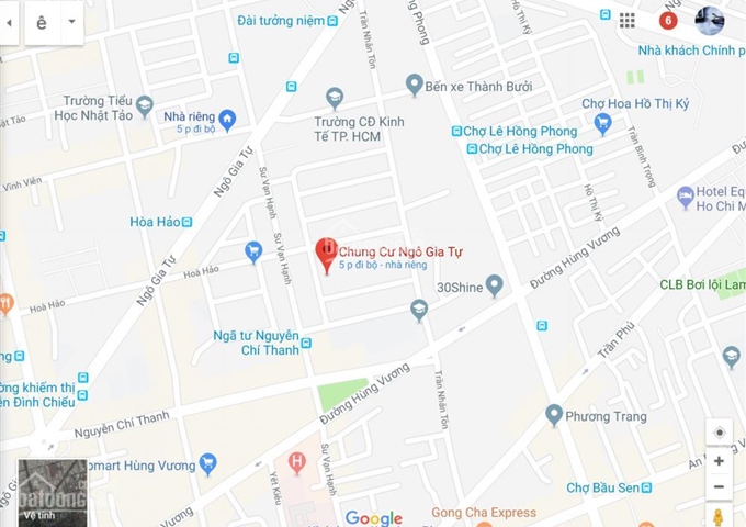 Cho thuê căn hộ thuộc lô F chung cư Ngô Gia Tự (chung cư cũ)