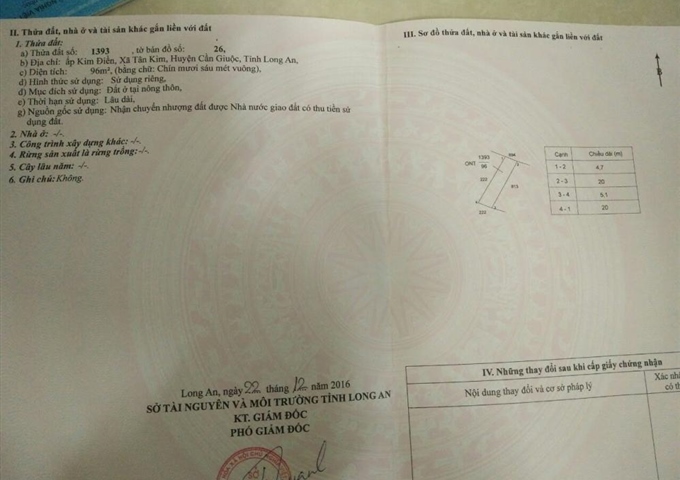 Cần bán đất ngã 3 Tân Kim, Quốc Lộ 50