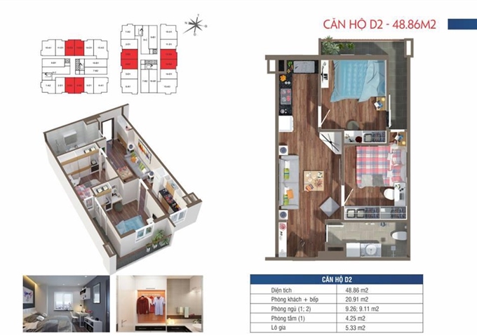 Bán chung cư Lộc Ninh, Chúc Sơn, Chương Mỹ nội thất xịn 50m2, giá chỉ 12tr/m2, LH 0932.357.626