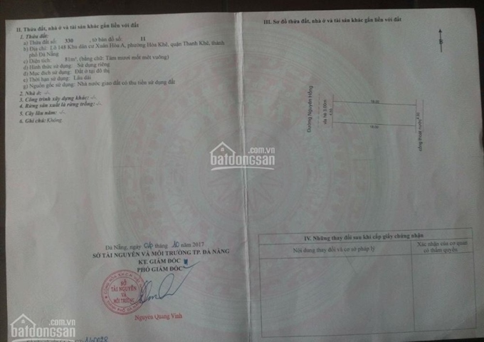 Bán nhà đường Nguyên Hồng, Thanh Khê, Đà Nẵng