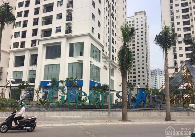 Mặt bằng tầng 1 tòa Green Stars 234 Phạm Văn Đồng, có điều hòa, trần, điện nước, giá 15tr/th