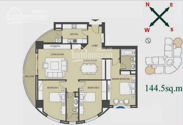 Tôi cần bán cắt lỗ căn hộ Sky City ở 88 Láng Hạ, DT 145m2, 3PN, giá 39,5 triệu