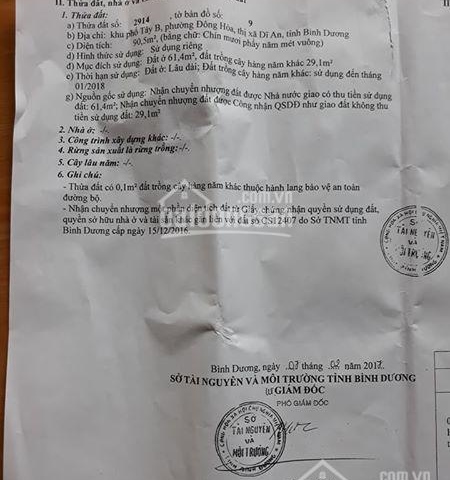 Bán lô đất Đông Hòa, Dĩ An, gần KDC Minh Nhật Huy