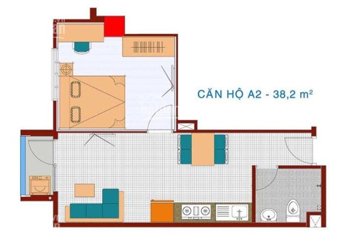 Cần cho thuê căn hộ chung cư Lê Thành Tân Tạo diện tích 38.2m2. Giá thuê 3.5 triệu/tháng