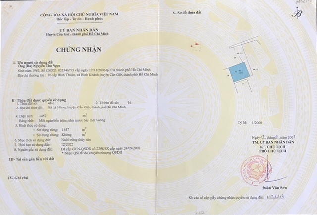 Cần tiền bán gấp  10007m2 đất nuôi trồng thủy sản +đất trồng cây lâu năm hai mặt tiền