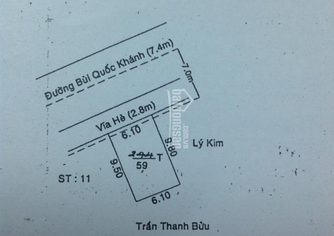 Bán nhà cấp 4 mặt tiền đường Bùi Quốc Khánh, phường Chánh Nghĩa, TP Thủ Dầu Một