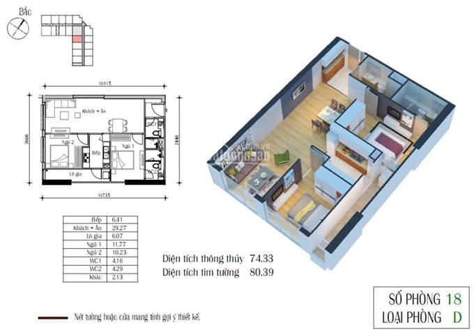 Chính chủ bán CC Eco Green City 80,39m2, 2 PN. Full nội thất