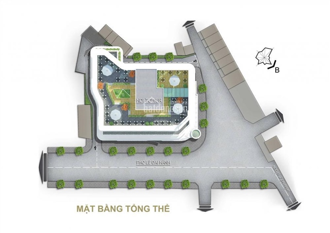 Chủ đầu tư HDI Tower 55 Lê Đại Hành cho thuê sàn thương mại làm cửa hàng, nhà hàng, gym