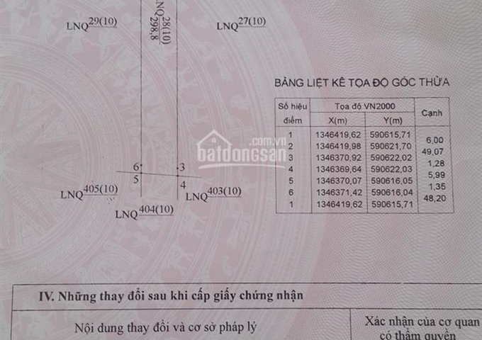 Cần bán lô đất trồng cây lâu năm thuộc xã Suối Tân, huyện Cam Lâm