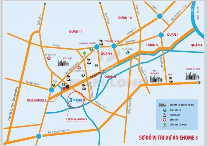 Bán CH EHome 3, 3PN 96m2: 1,75 tỷ, hỗ trợ vay NH 70%. LH: 0909186887