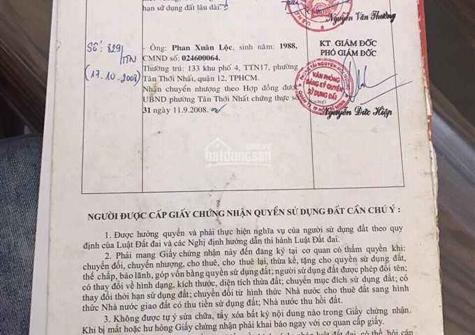 Xuất cảnh bán gấp nhà mặt tiền số 36, Tân Thới Nhất 17, Q. 12