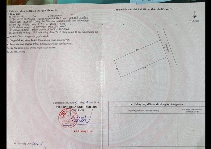 Bán nhanh lô đất kiệt 5m đường Đặng Thái Thân, DT: 117,5m2, giá 1,550 tỷ