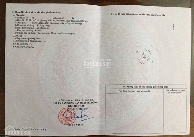 Bán nhà đường Thanh Bình, Mỗ Lao, Hà Đông, Hà Nội