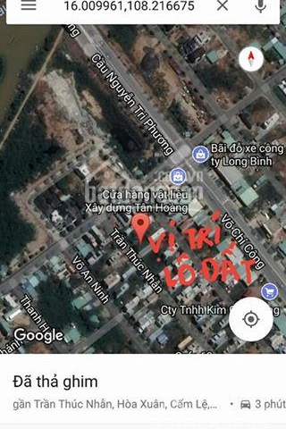 Bán đất đường 7m5 Trần Thúc Nhẫn, Hòa Xuân sát cầu Nguyễn Tri Phương, giá 1,730 tỷ