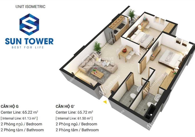 Căn hộ Sky 9 block đẹp nhất CT3, căn 63m2, giá 1.32 tỷ đã VAT