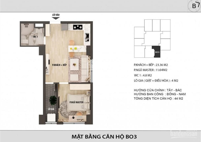 Chính chủ cho thuê căn officetel, Hong Kong Tower, 0918196889